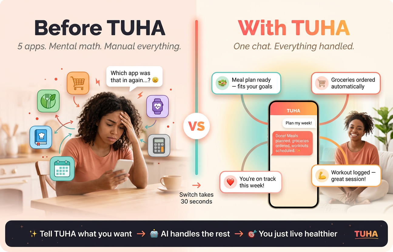 Generic calorie tracking vs personalized TUHA guidance